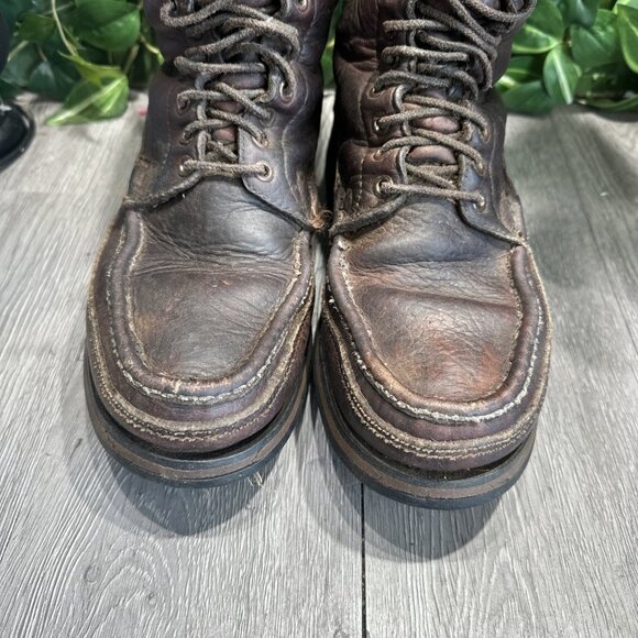 Vintage W.C. Russell Moccasin Hunting Boots 9350 Men’s 10.5 D 14” Tall Claws